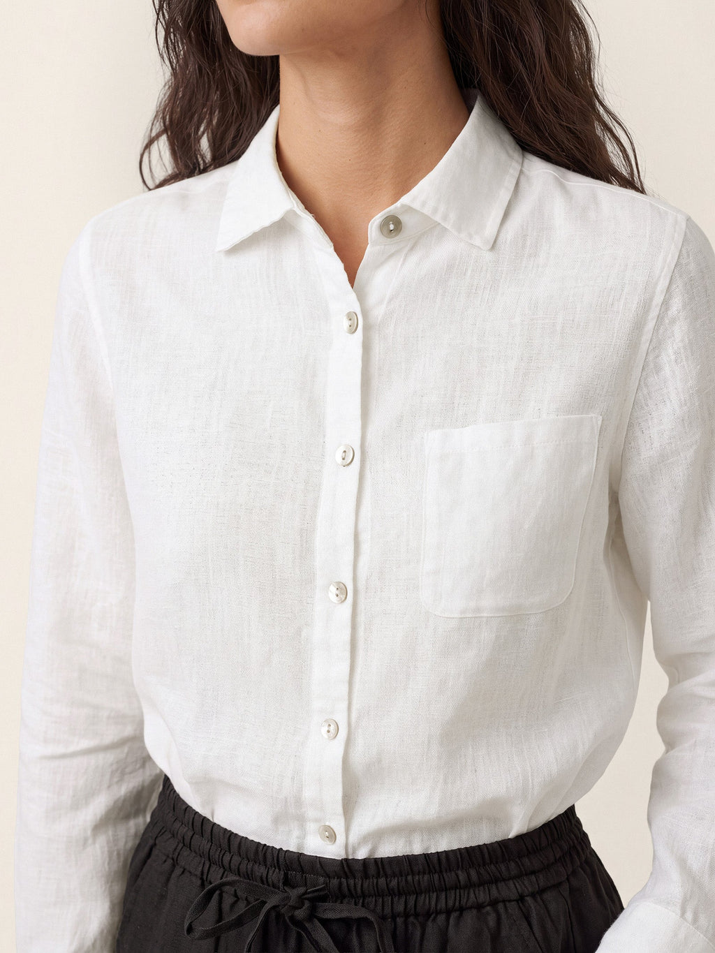 100% Linen Classic Shirt Top SAVANNAH