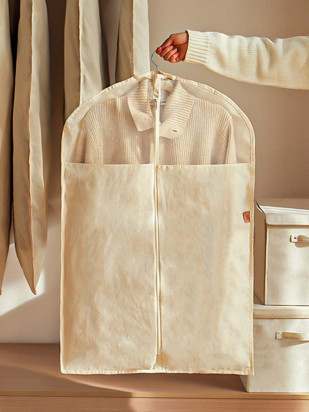 100% Cotton Clear Window Dust-Proof Storage Bags