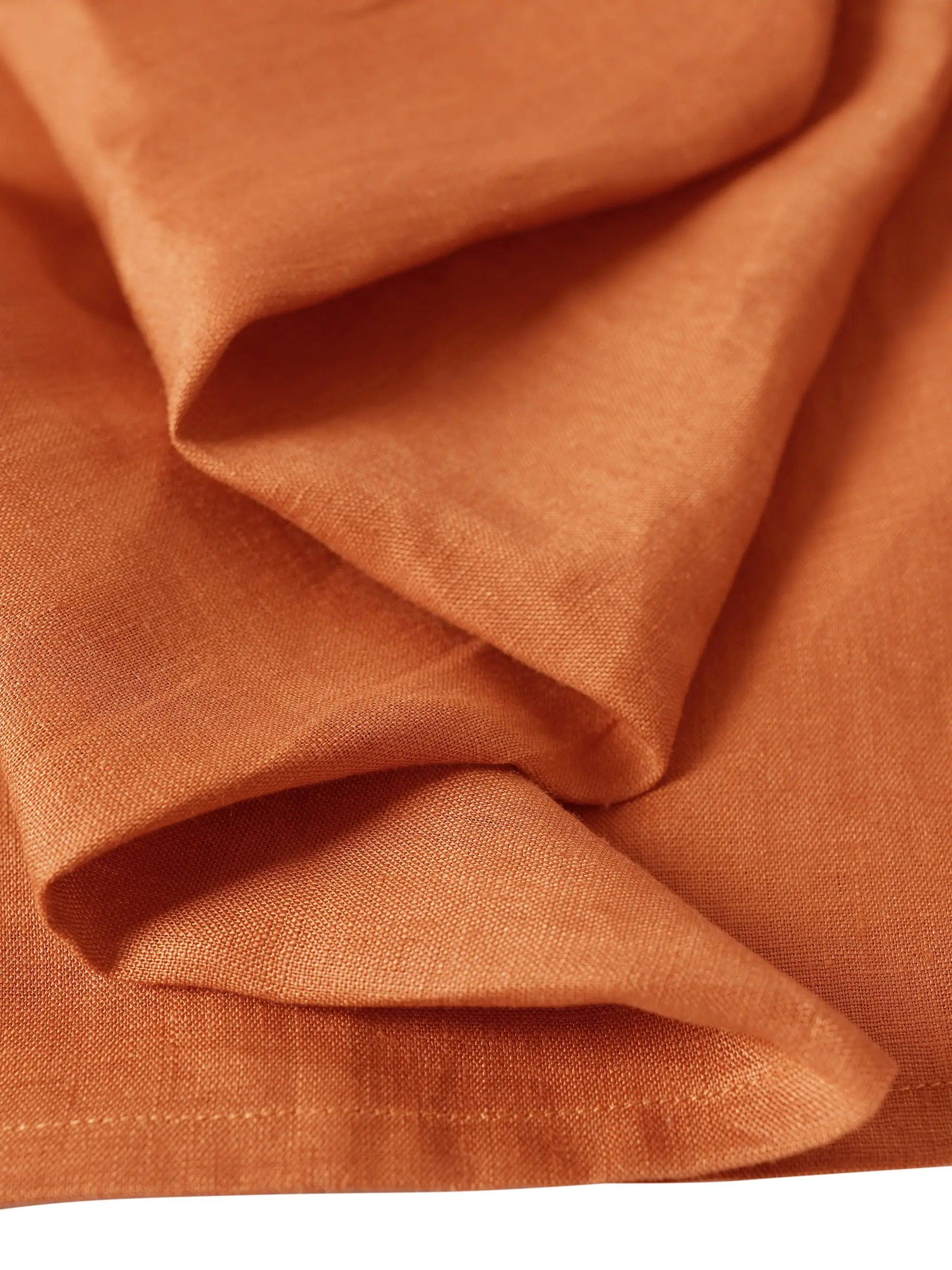 Linen-Cotton Dropped Collar Long-Sleeve Top TRISTAN