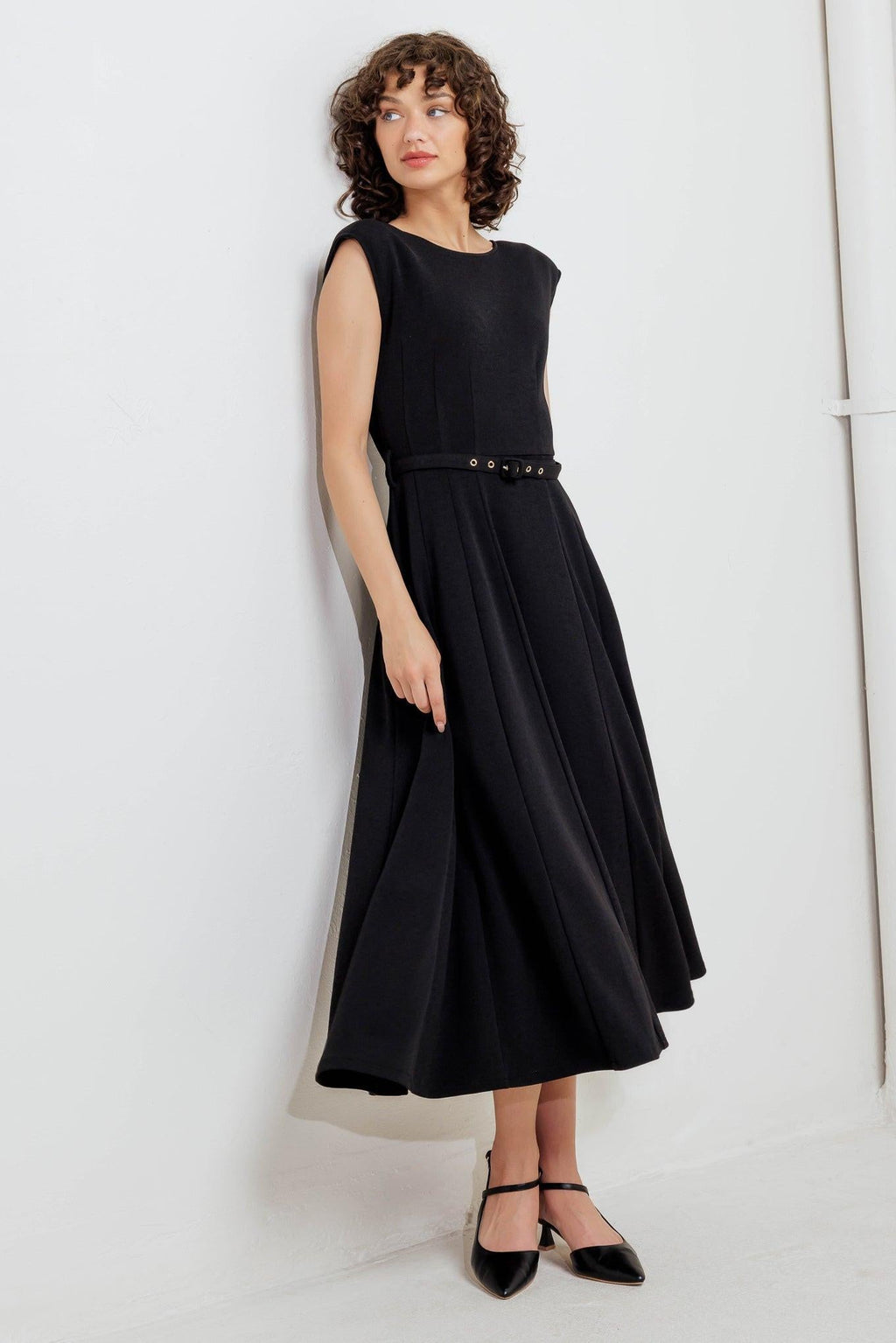 MODERN MONA WOVEN MIDI DRESS