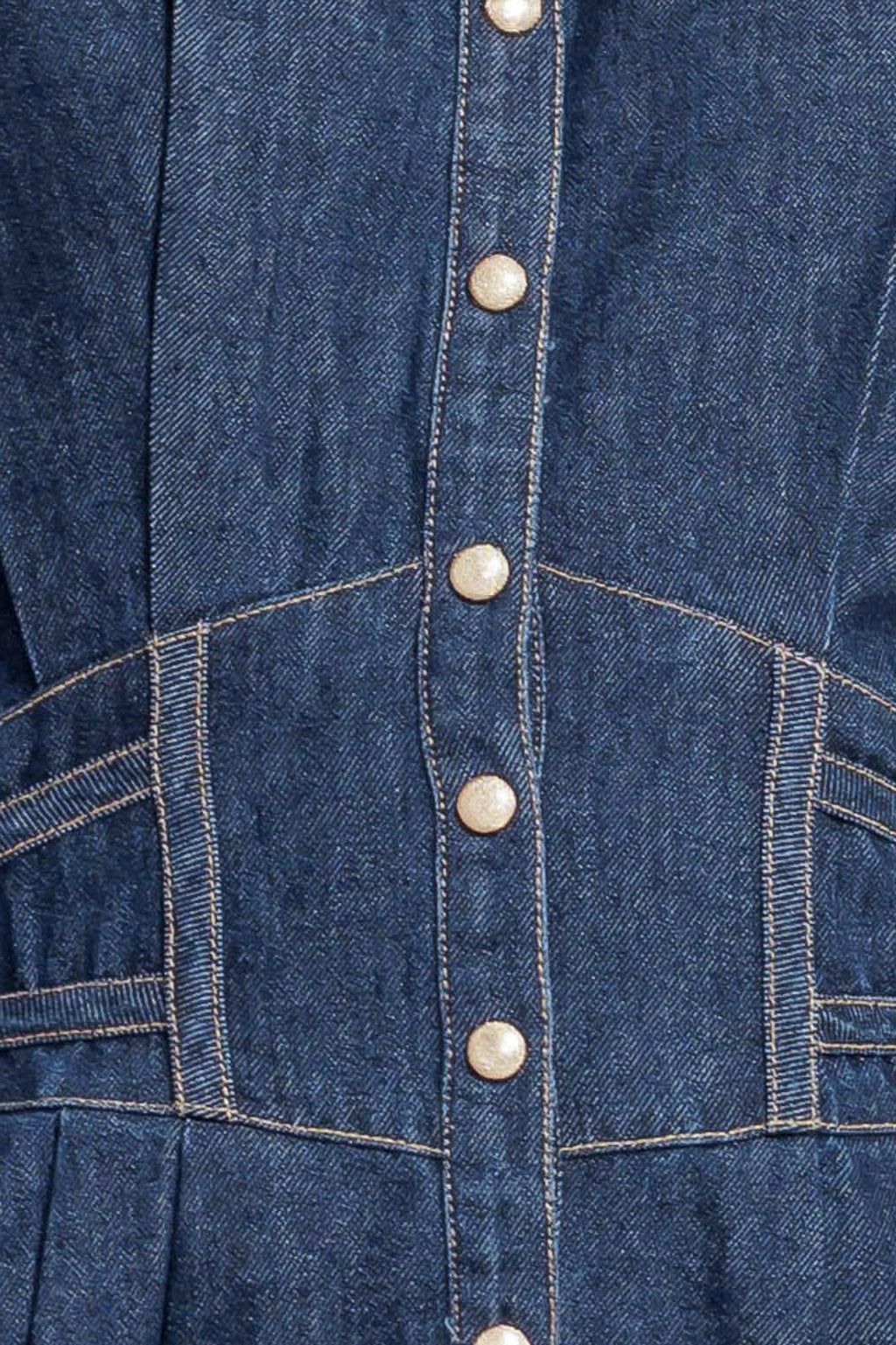 VINTAGE BLUES DENIM MIDI DRESS