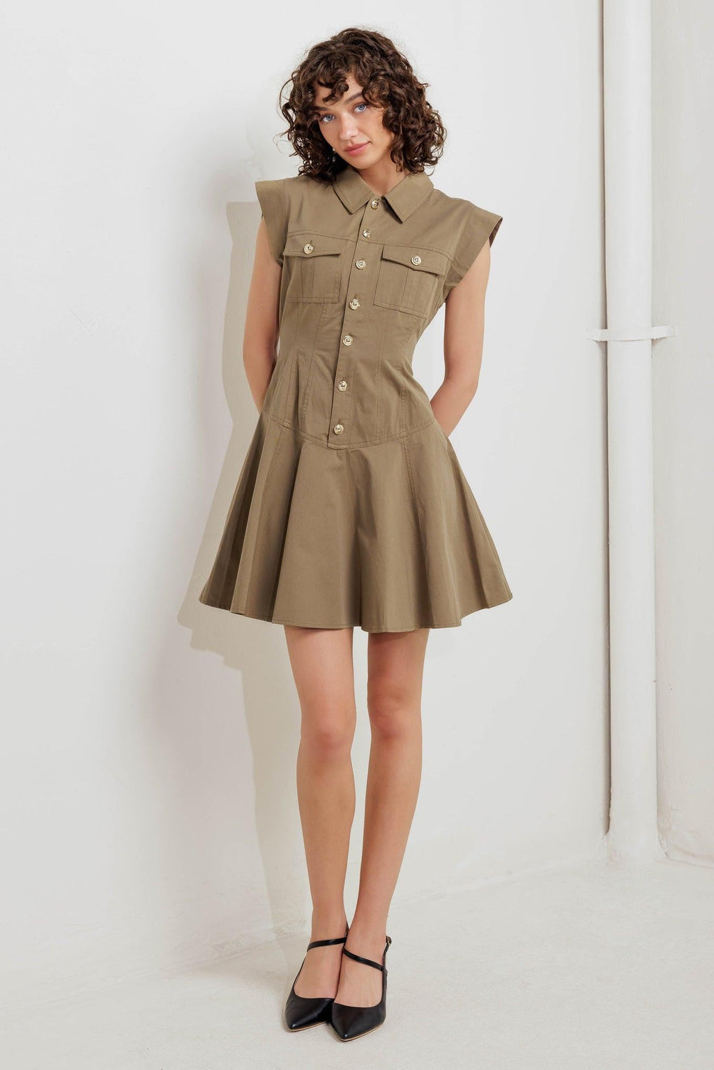 MISSION MUSE WOVEN MINI DRESS