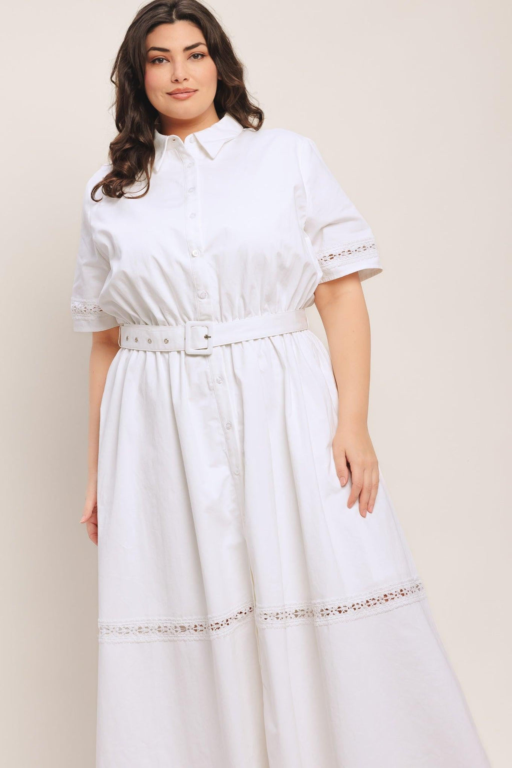 ELEGANT ENCOUNTER WOVEN MIDI DRESS