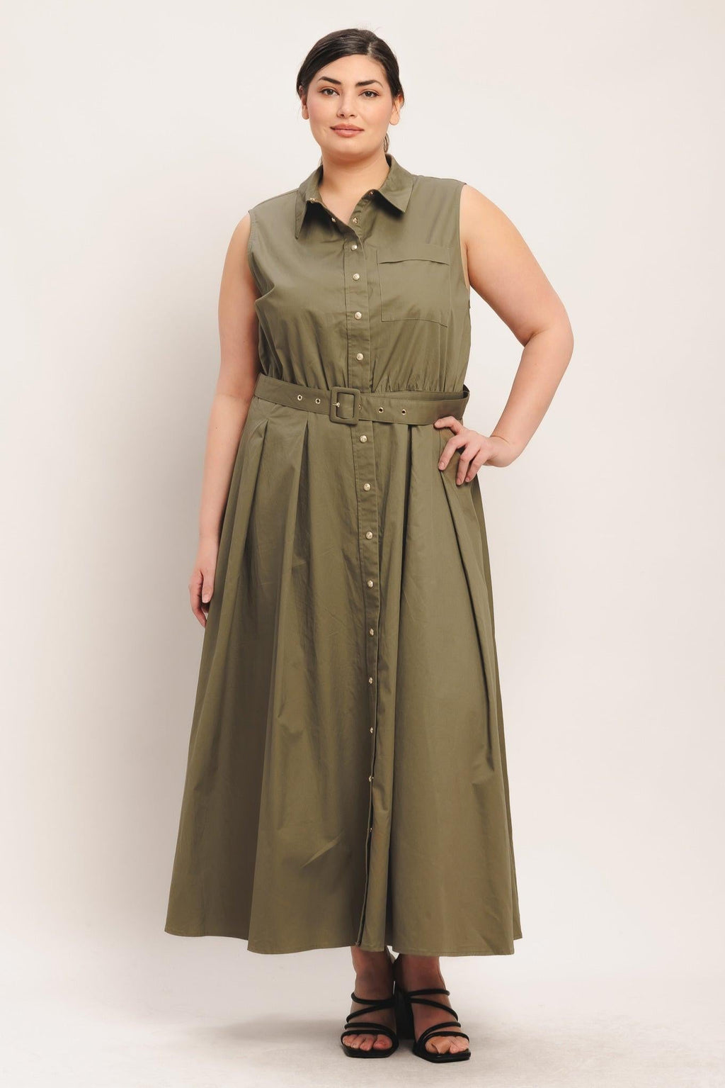 SIMPLY UNSTOPPABLE WOVEN MIDI DRESS