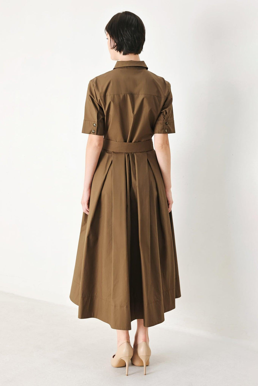 DESERT ICON WOVEN MIDI SHIRT DRESS