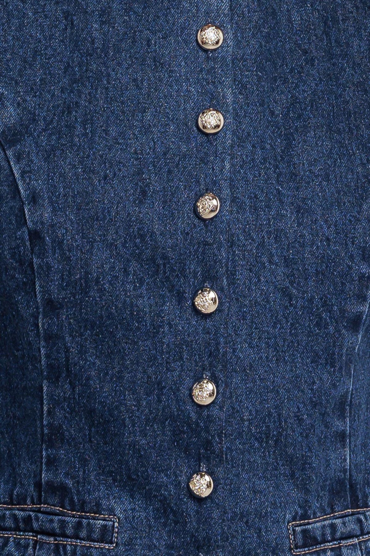 COFFEE PETAL DENIM VEST