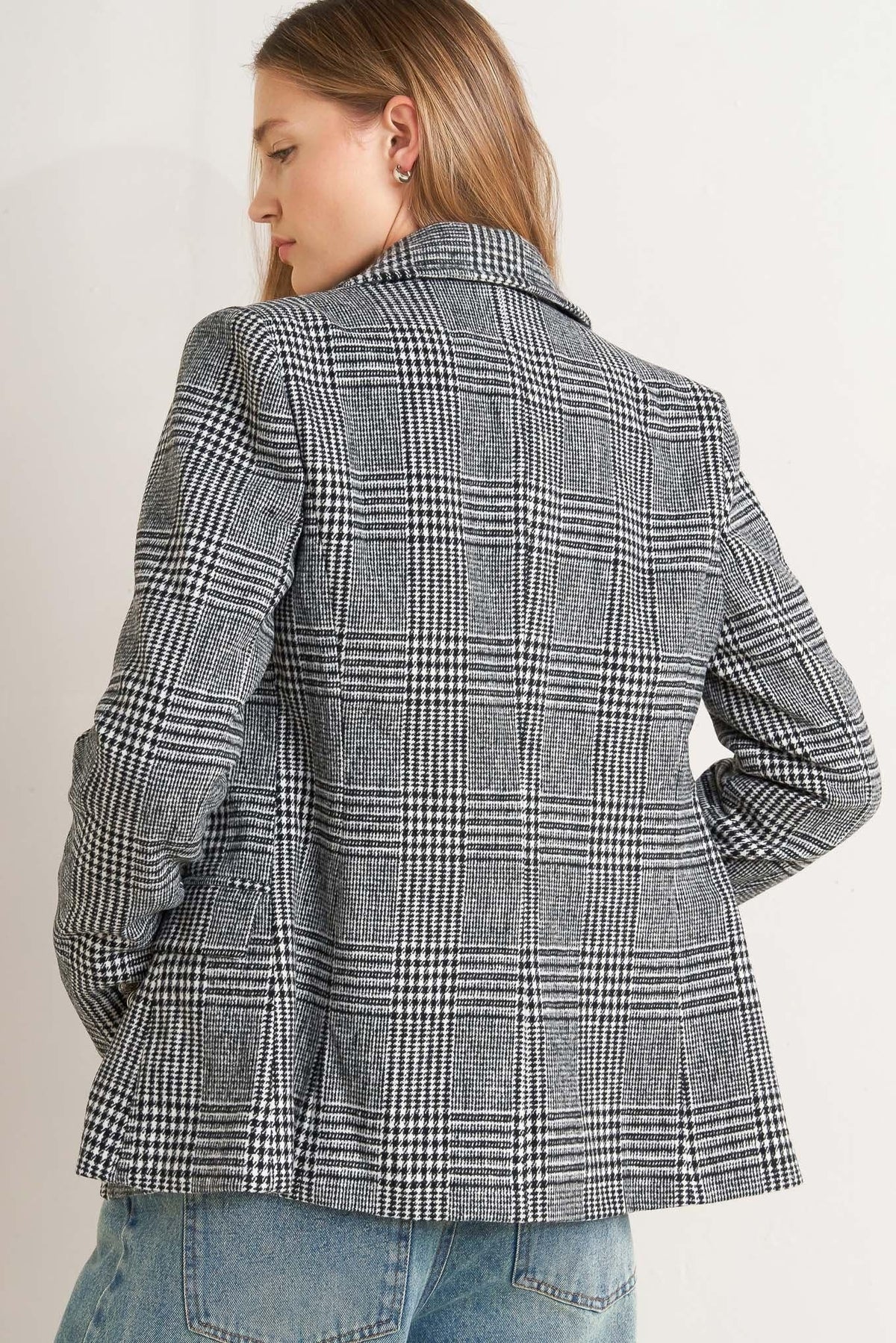 CITY CHECKLINE WOOLEN WOVEN JACKET