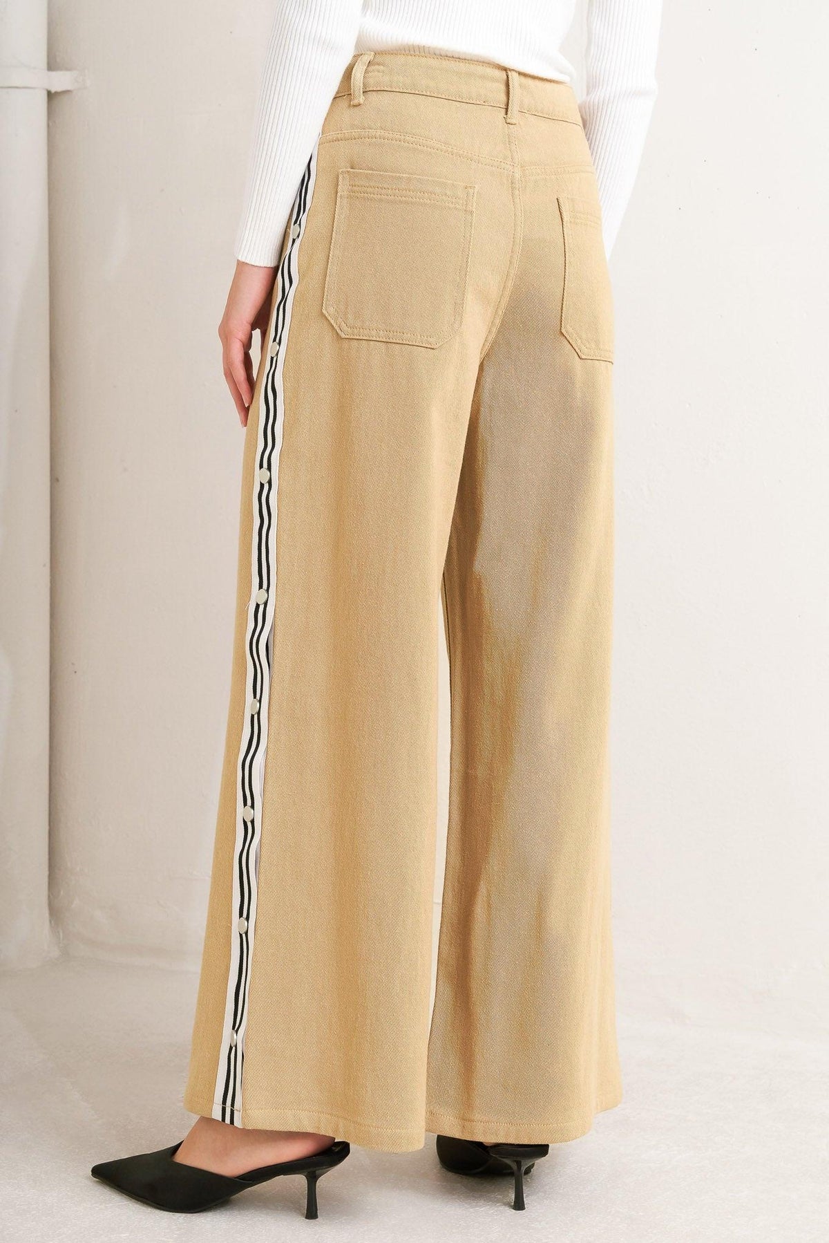 ELEGANT ELEVATION WOVEN TWILL PANTS