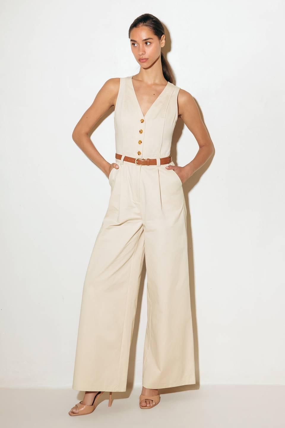 EVERYDAY ESSENTIAL WOVEN JUMPSUIT
