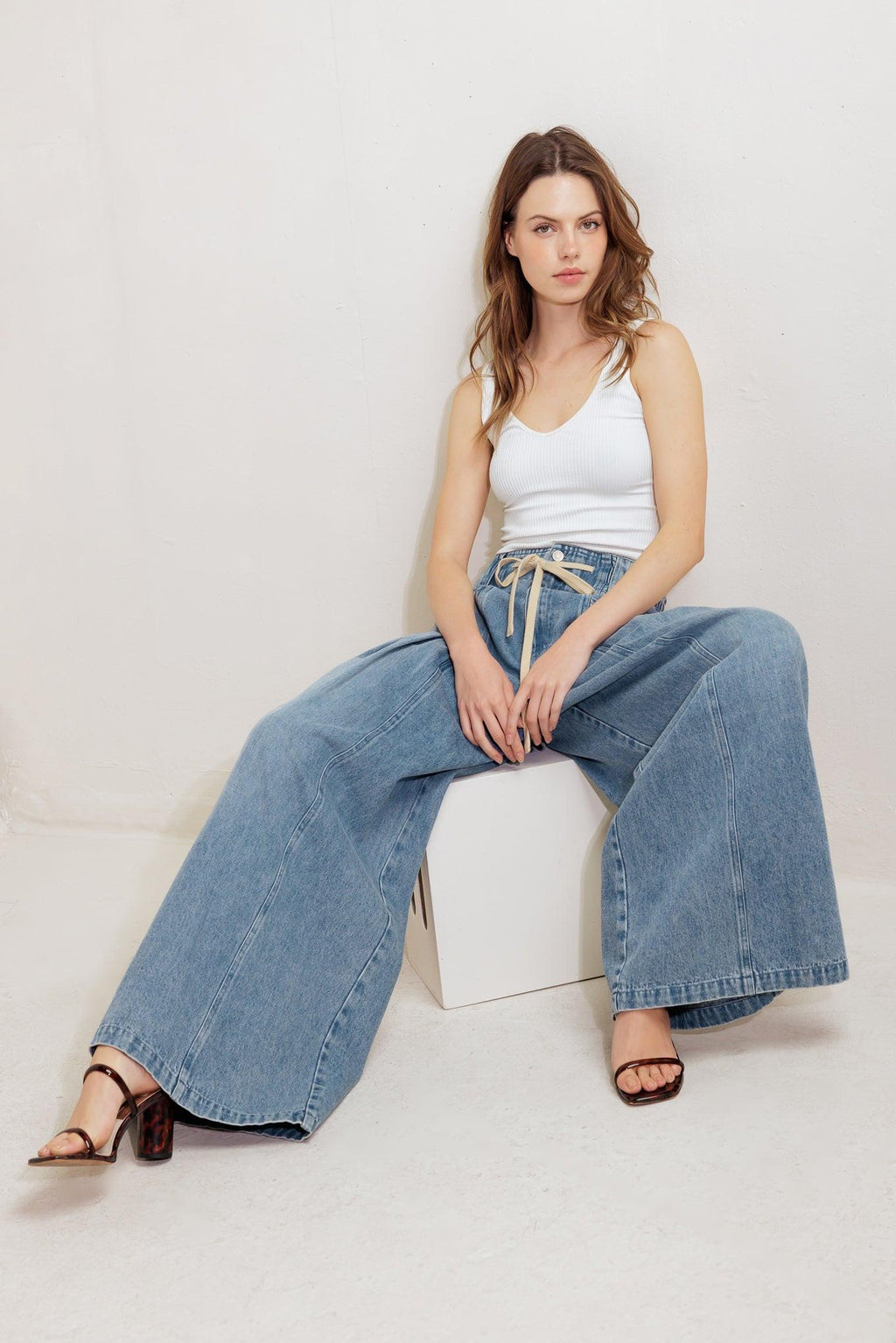 CALM & COLLECTED BLUE DENIM PANTS