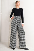 METRO ICON WOVEN HOUNDSTOOTH PANTS