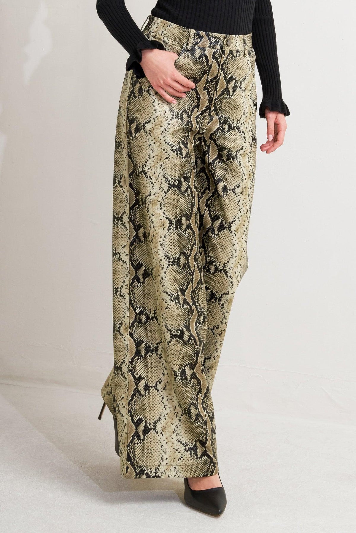 GLAM VENOM FAUX LEATHER PANTS