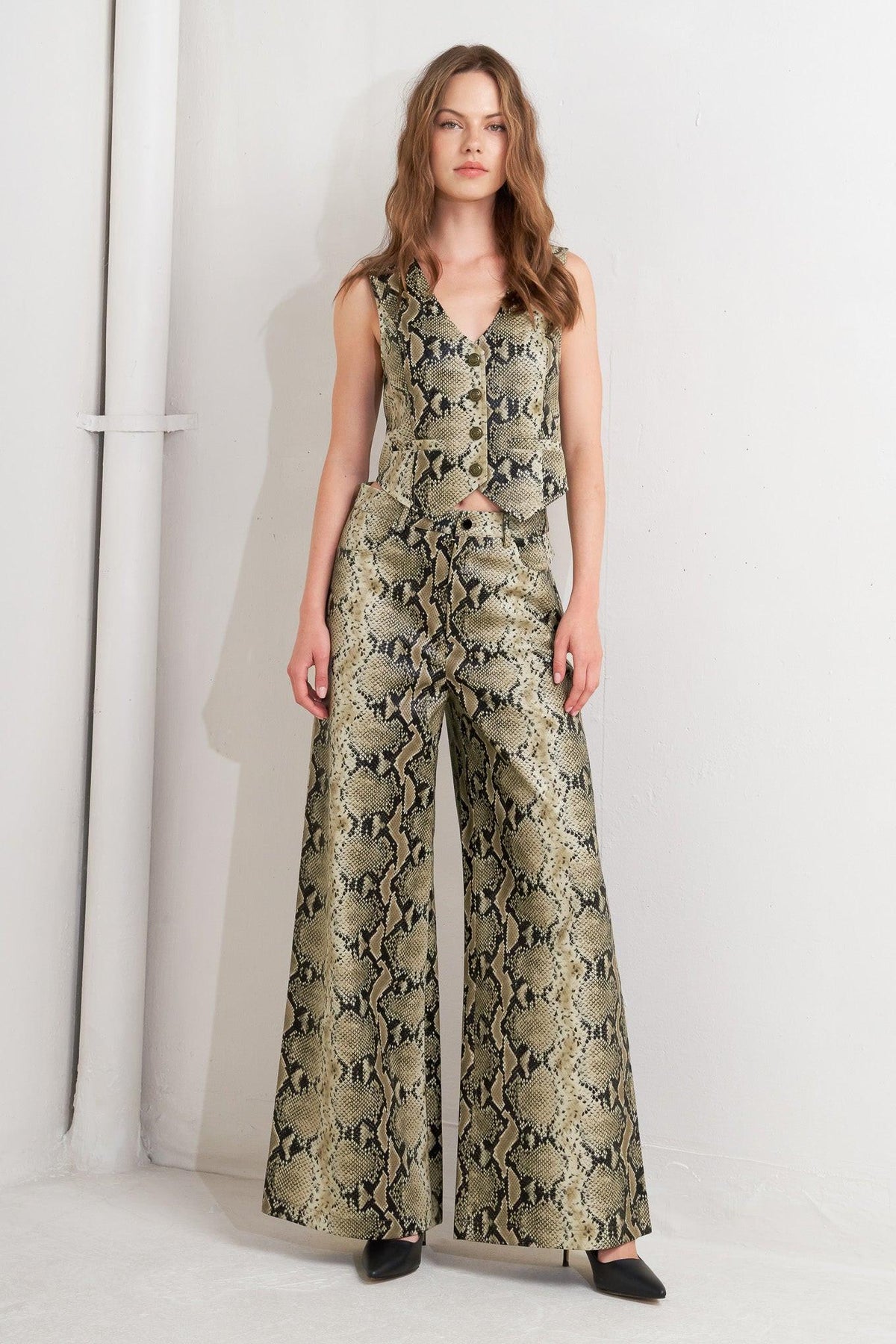 GLAM VENOM FAUX LEATHER PANTS