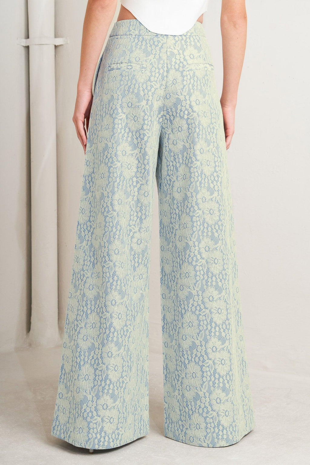 EASY ELEGANCE WOVEN LACE PANTS