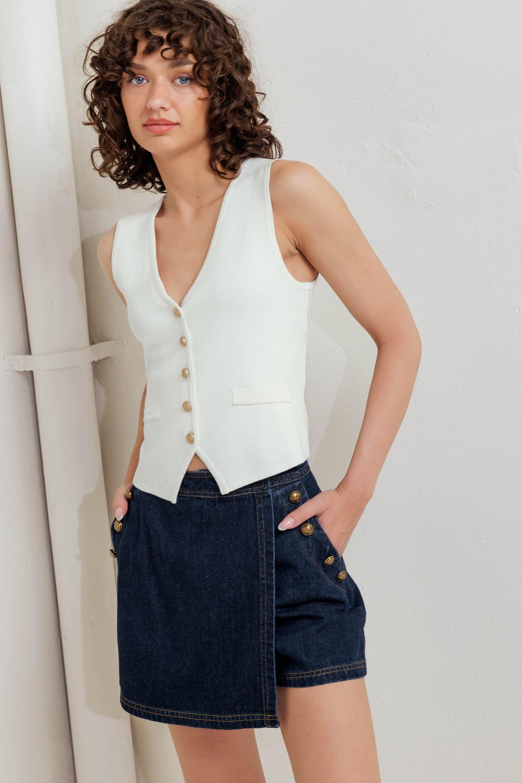 NEAT TENSION SWEATER TOP