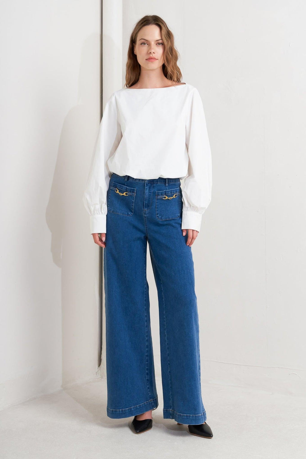 LAUREN TOUCH WOVEN TOP