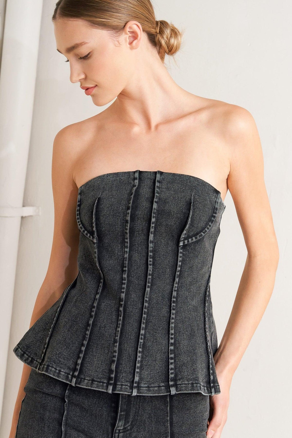 NIGHT SHAPE DENIM TOP