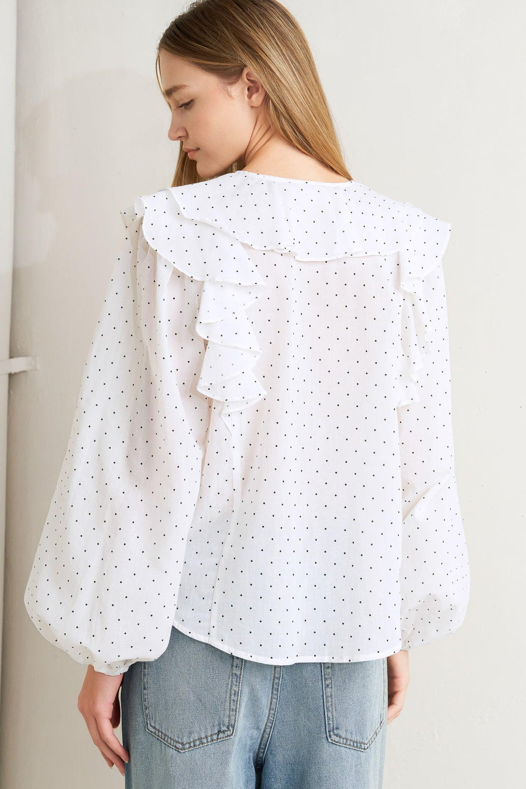 MADE OF DREAMS POLKA DOT WOVEN TOP