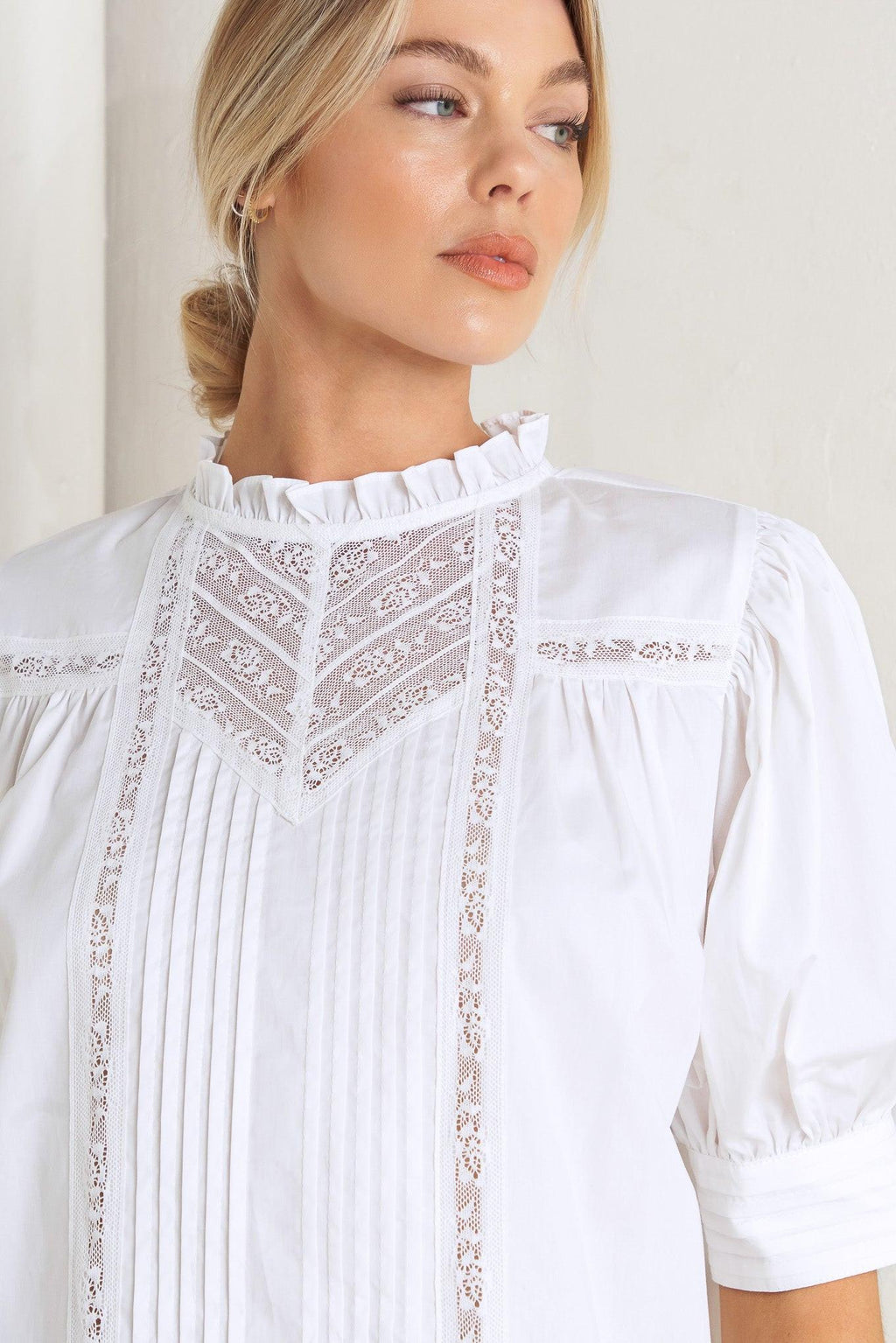 PURE POETRY VICTORIAN WOVEN TOP