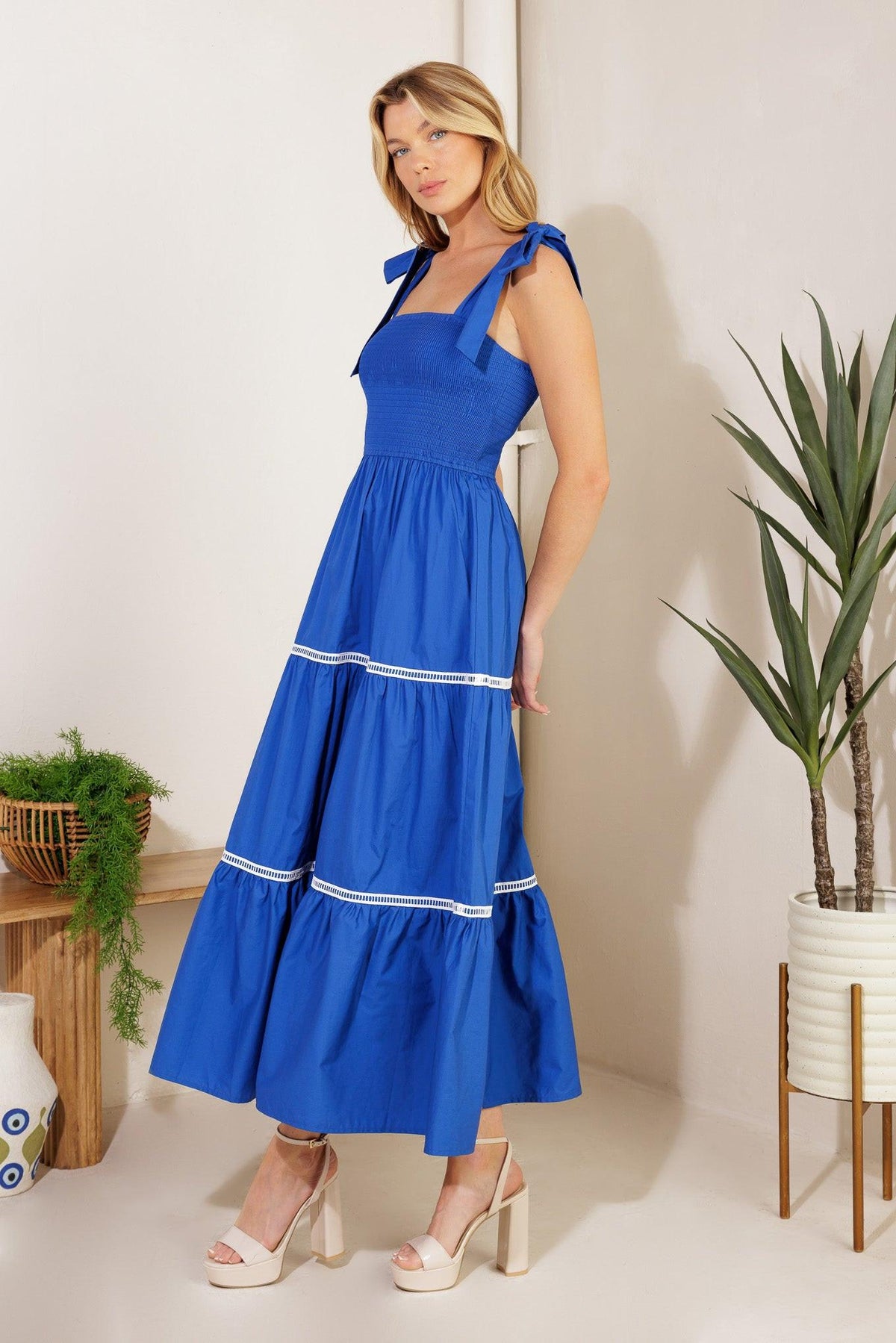 BETTER THAN EVER POPLIN MIDI DRESS