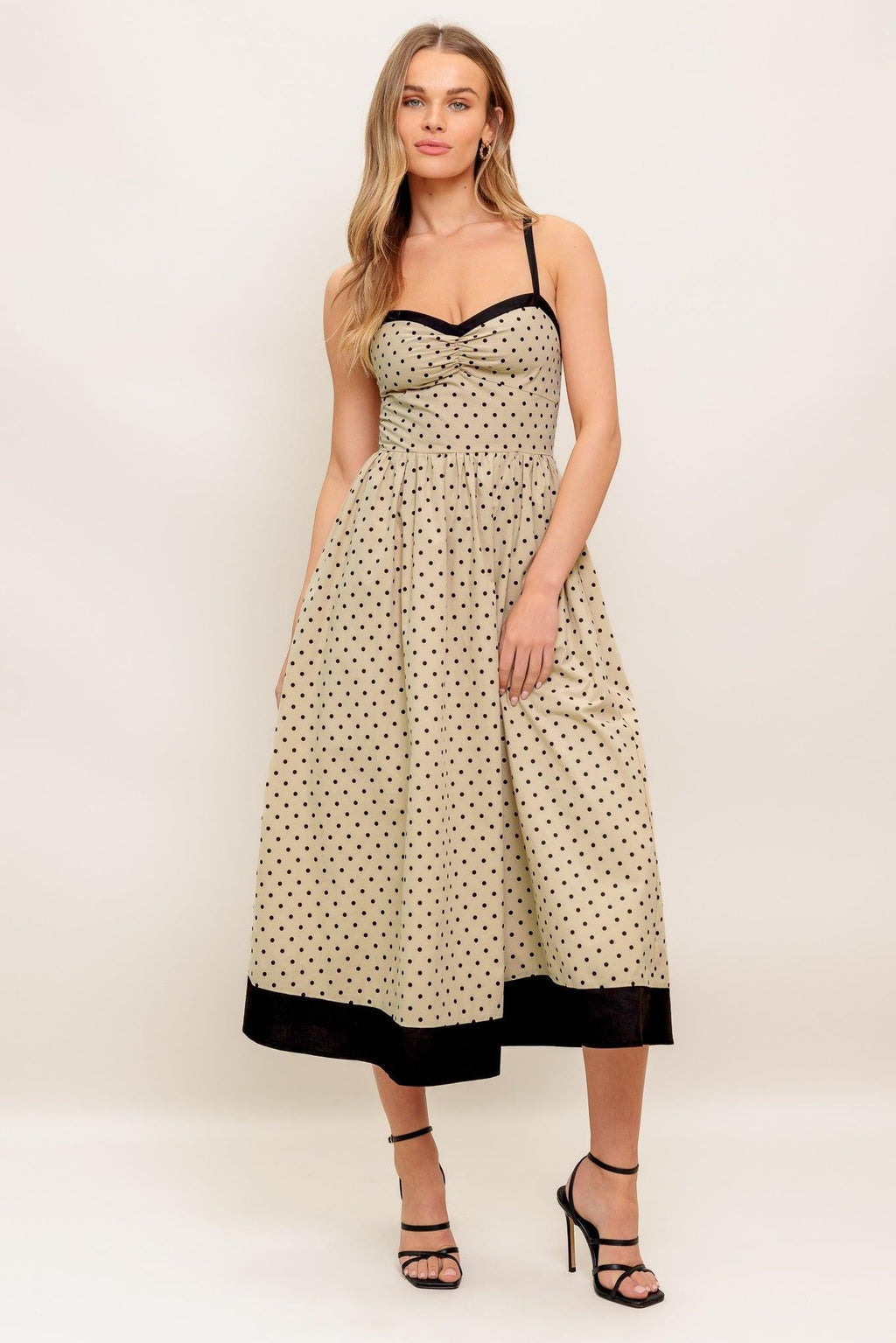POLKA PASSION WOVEN MAXI DRESS