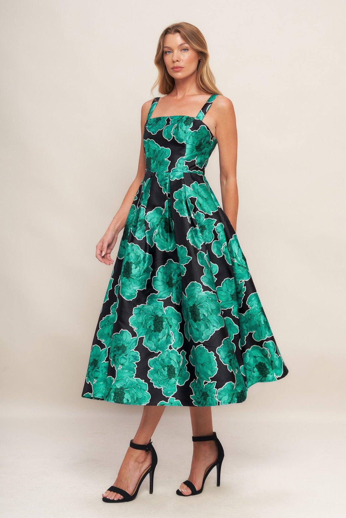 ROYAL BAROQUE WOVEN MIDI DRESS