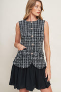 MODERN ICON TWEED WOVEN MINI DRESS