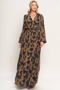 MIDNIGHT MOSS WOVEN JACQUARD MAXI DRESS