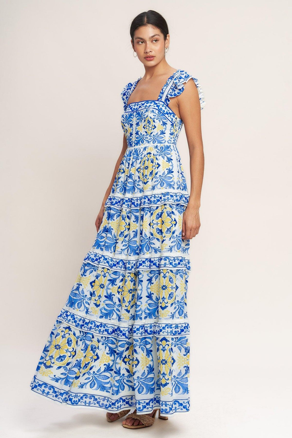SALTY AIR SWEETHEART WOVEN MAXI DRESS