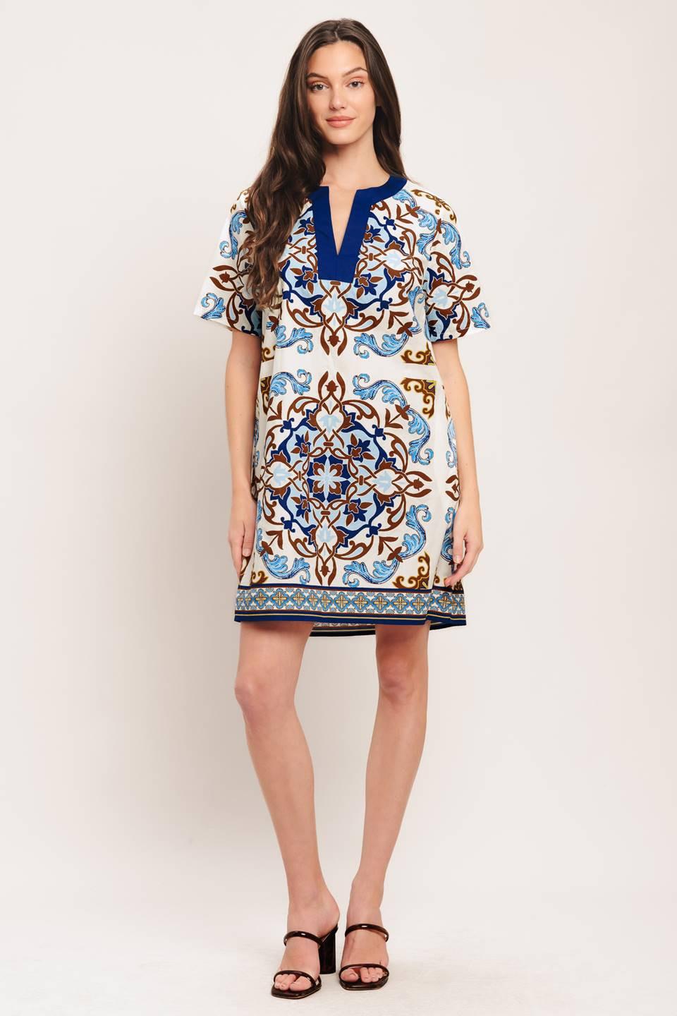 MEDITERRANEAN SOUL WOVEN MINI DRESS
