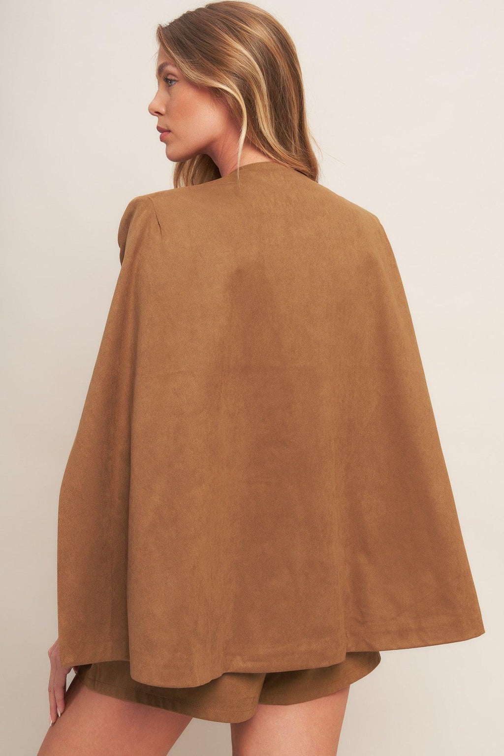 DESERT FLOWER FAUX SUEDE TOP