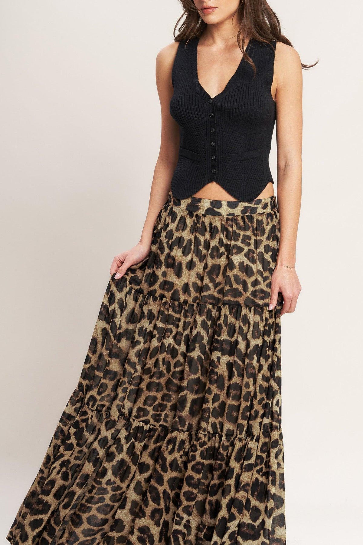SEASONLESS STYLING WOVEN MAXI SKIRT