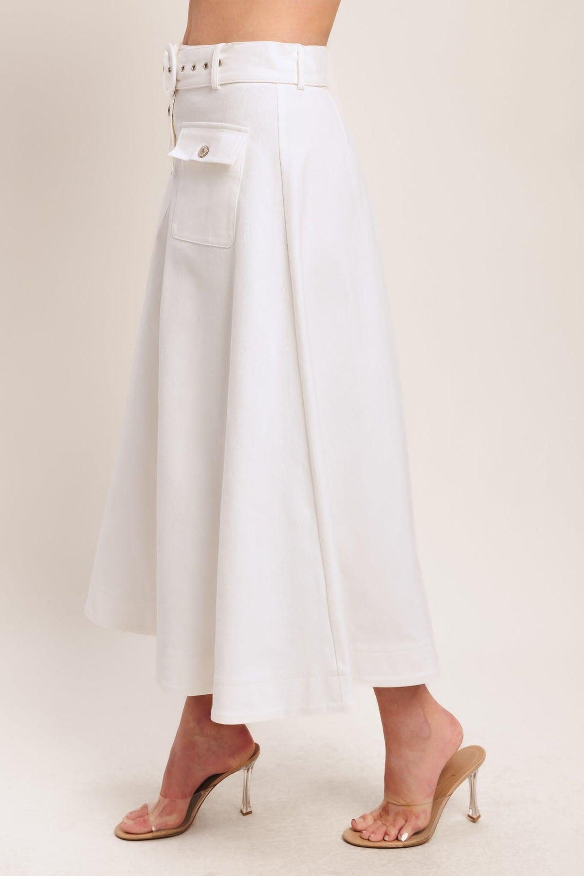 EASY WEAR WESTERN WOVEN MIDI SKIRT