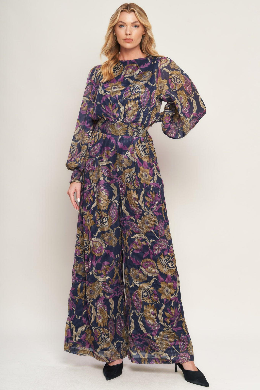 WHISPERING PINES WOVEN JUMPSUIT