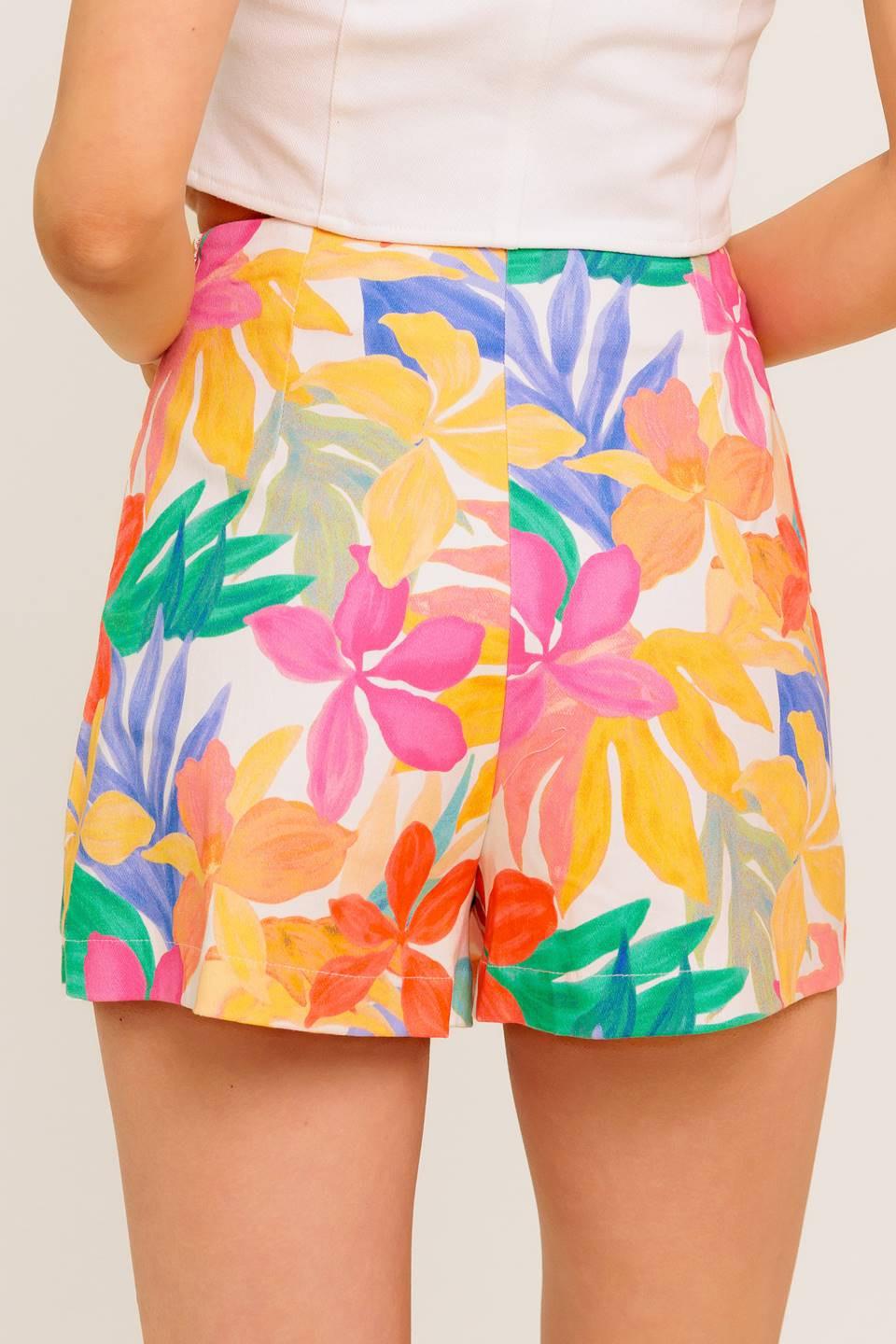TIDAL TOUCH IVORY WOVEN SKORT