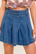 DREAMMIST MEDIUM INDIGO DENIM SKORT