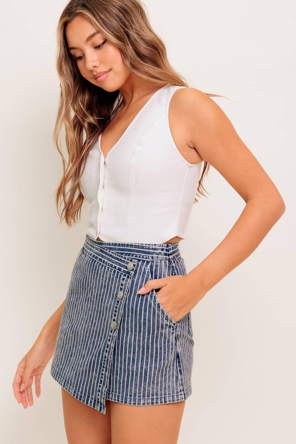 OCEAN BLISS DENIM SKORT