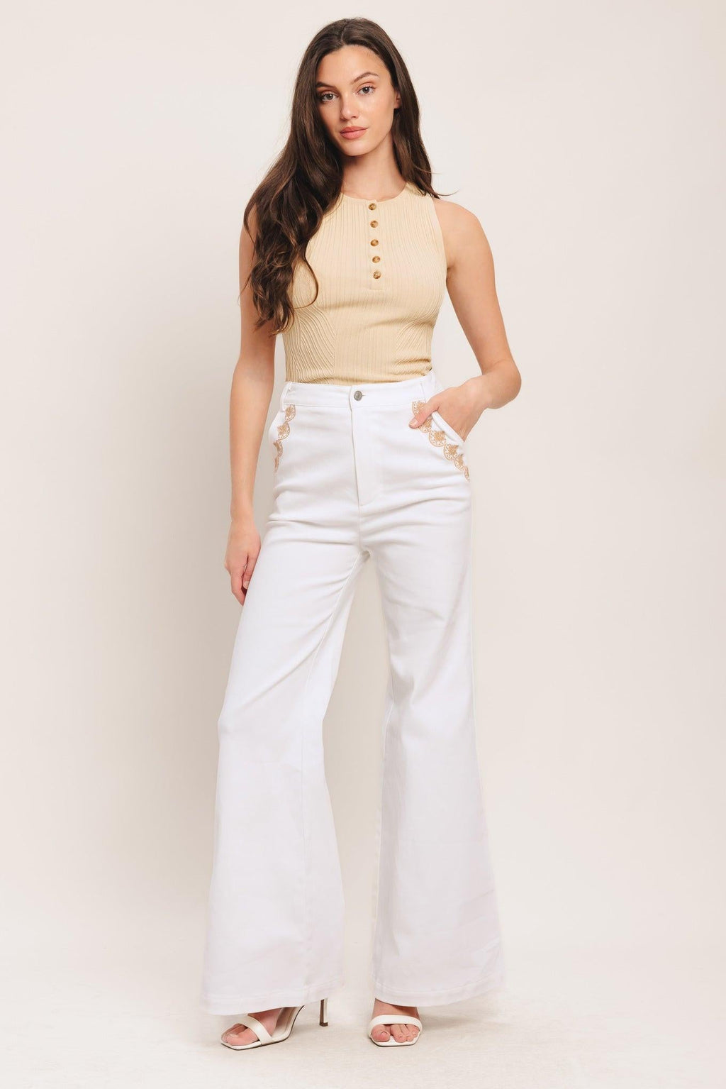 OPEN ROAD WHITE WOVEN PANTS