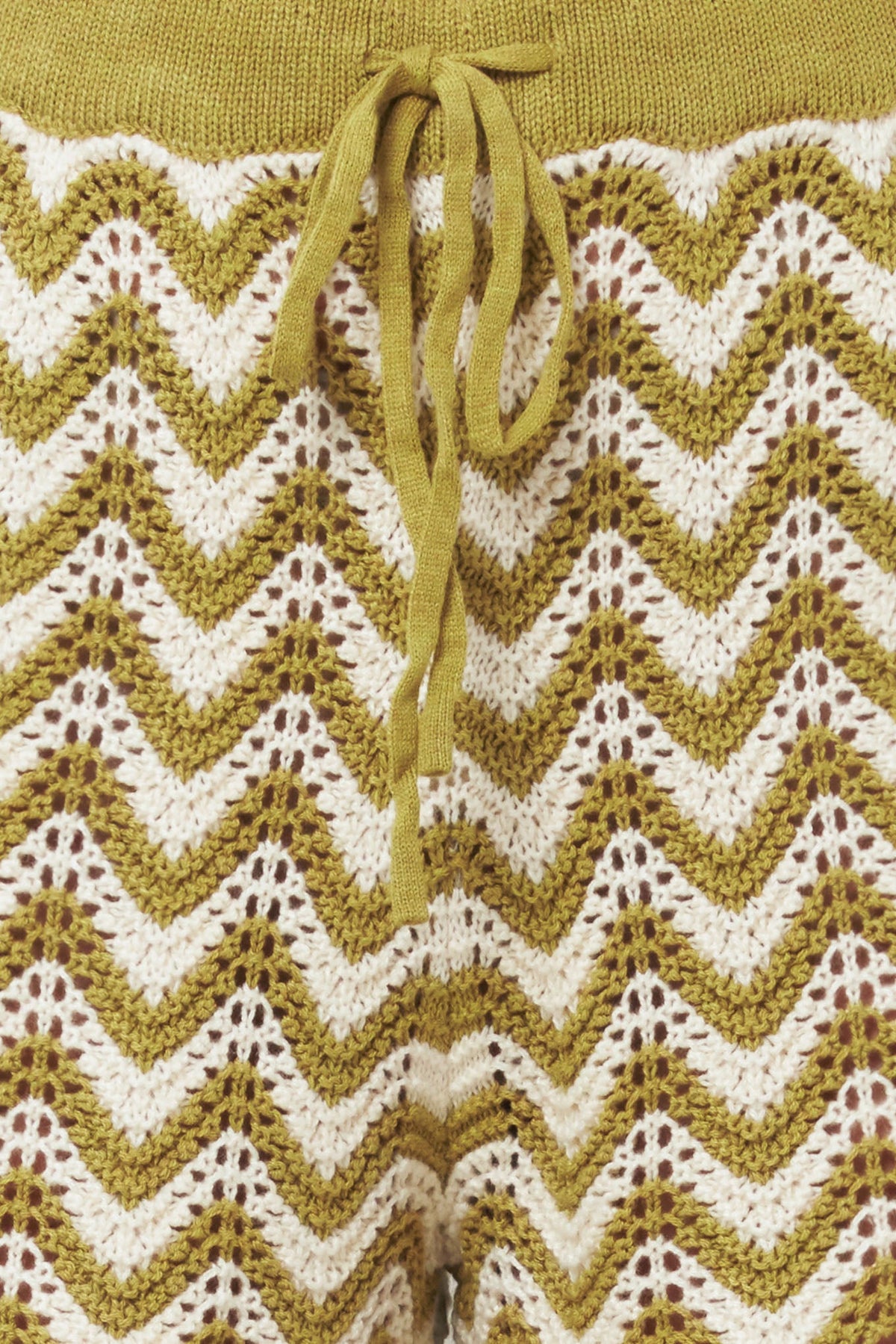 SUNSET STITCH CROCHET KNIT SHORTS