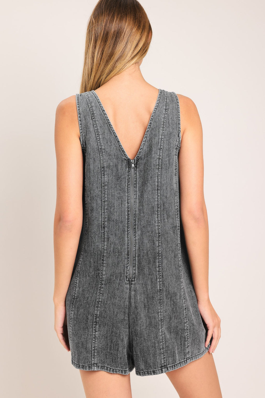 COOL SWEET LIGHTWEIGHT DENIM ROMPER