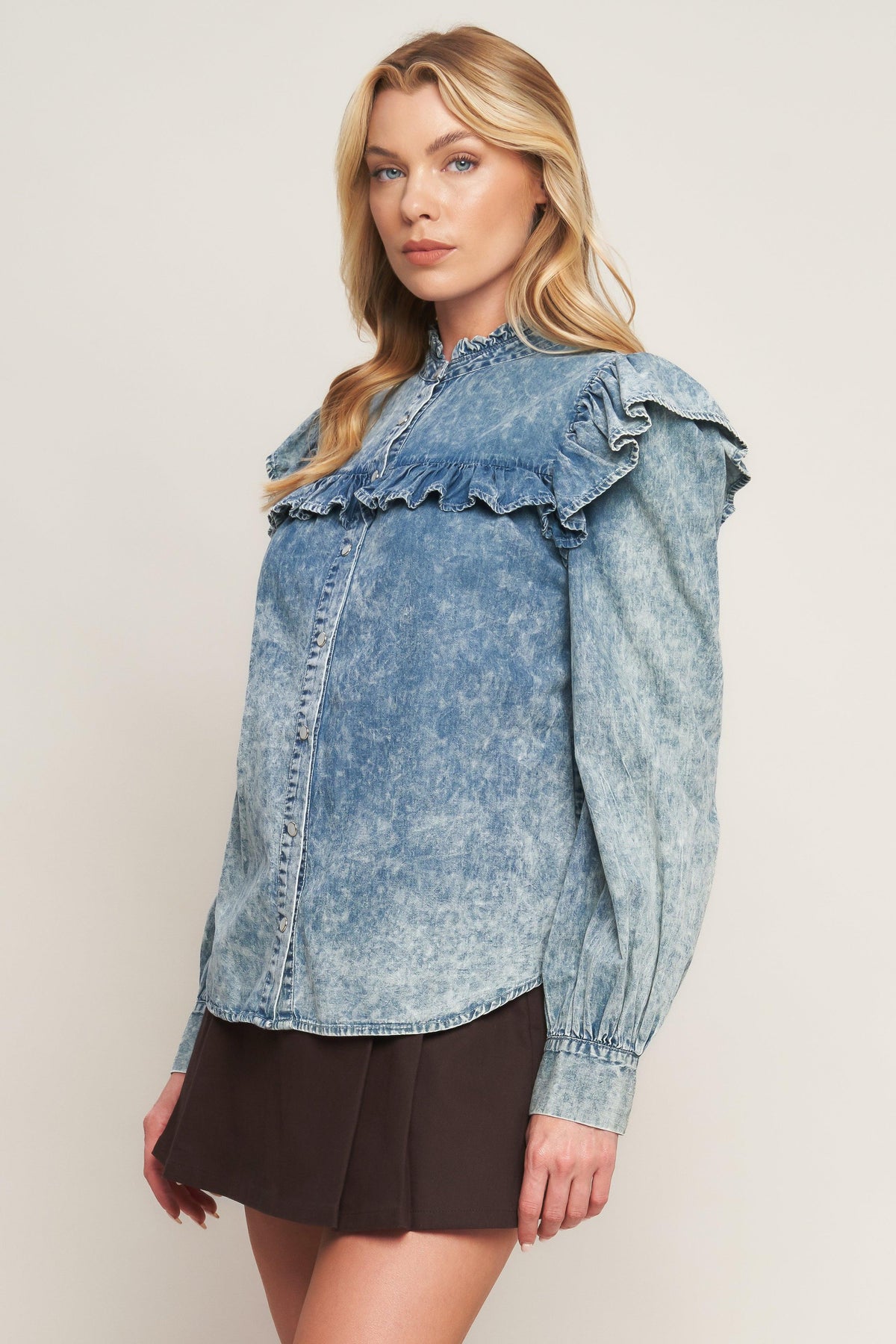 WESTERN CHIC DENIM TOP