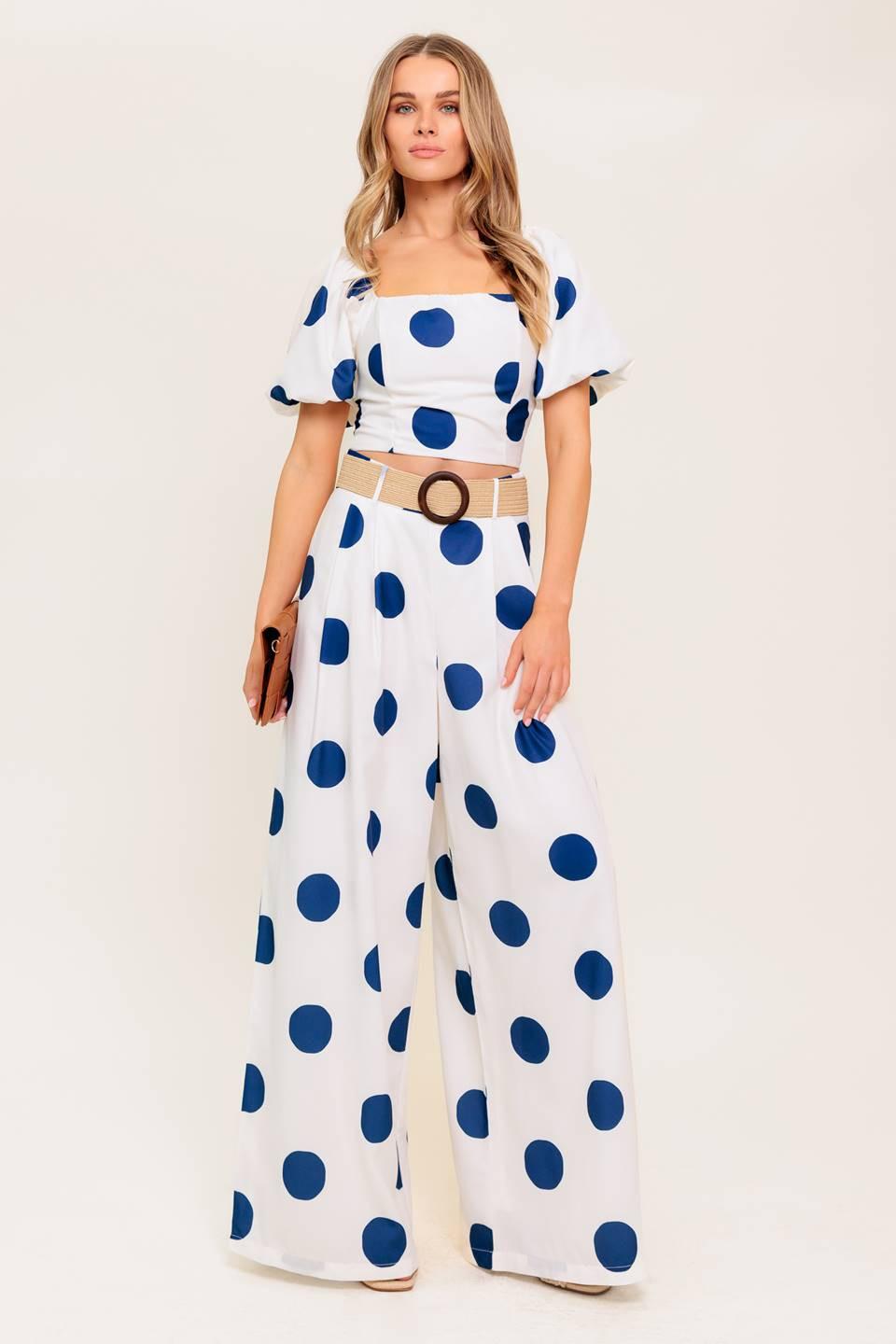 COCONUT KISS  NAVY TOP AND PANT SET