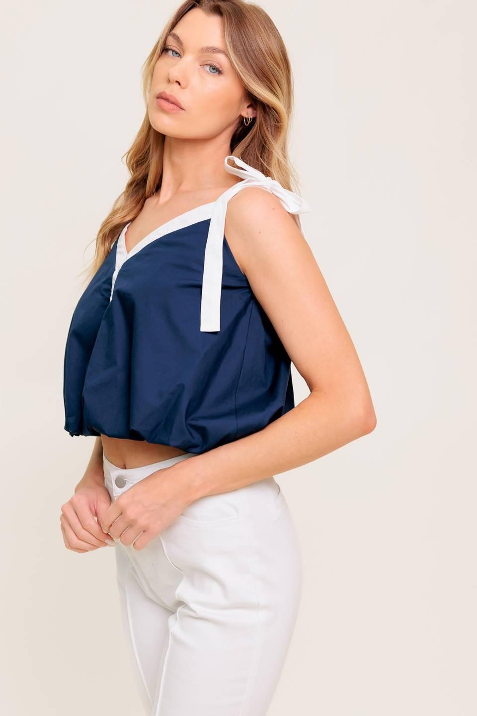 SCENT OF SPRING WOVEN TOP