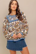 BOHEME MEADOW WOVEN TOP
