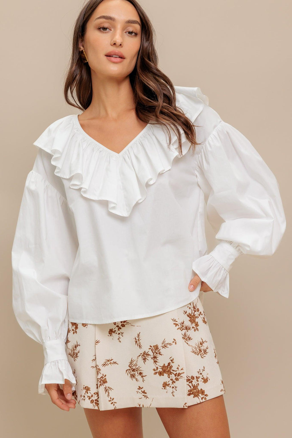 COUTURE CODE WOVEN TOP