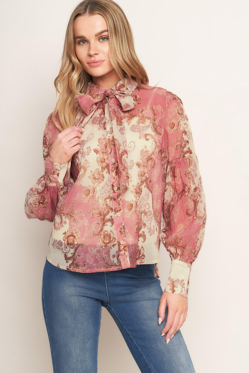 ROCOCO ROSE WOVEN TOP