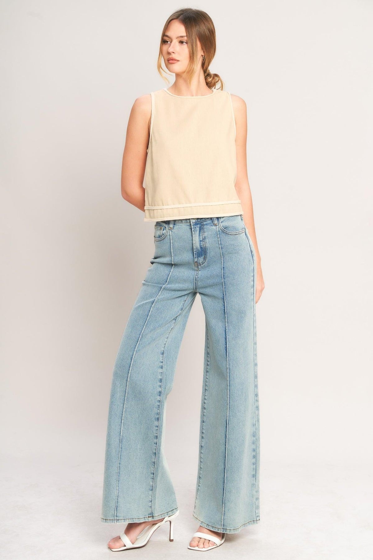 ELEVATED ESSENTIAL WOVEN TOP
