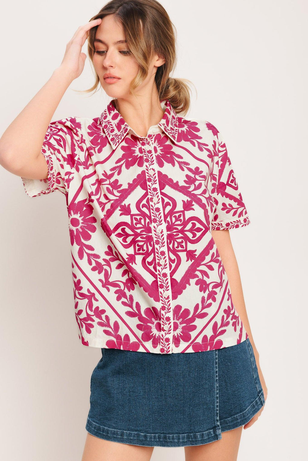 WEEKDAY WRAP WOVEN TOP