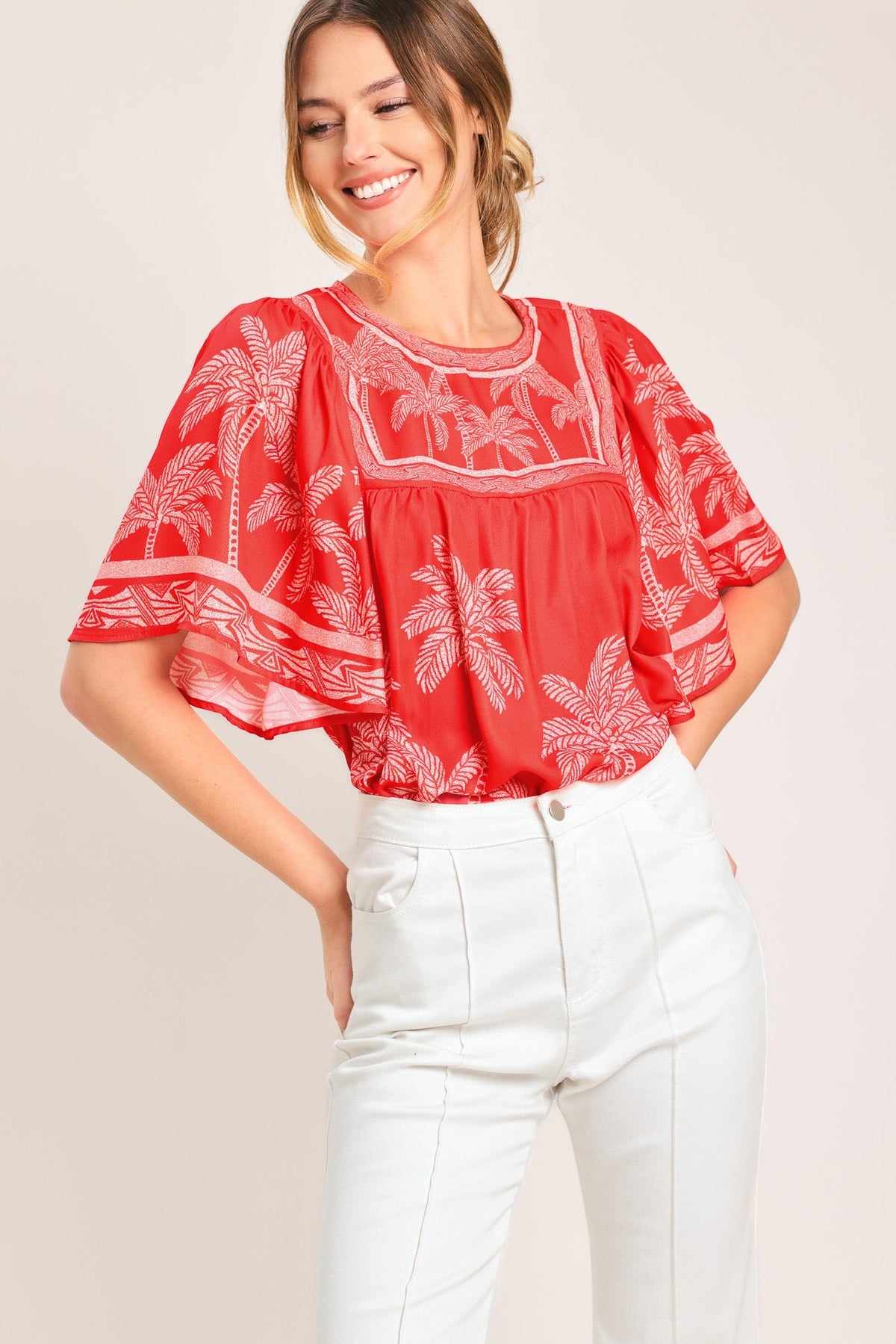 BREEZE STORY WOVEN TOP