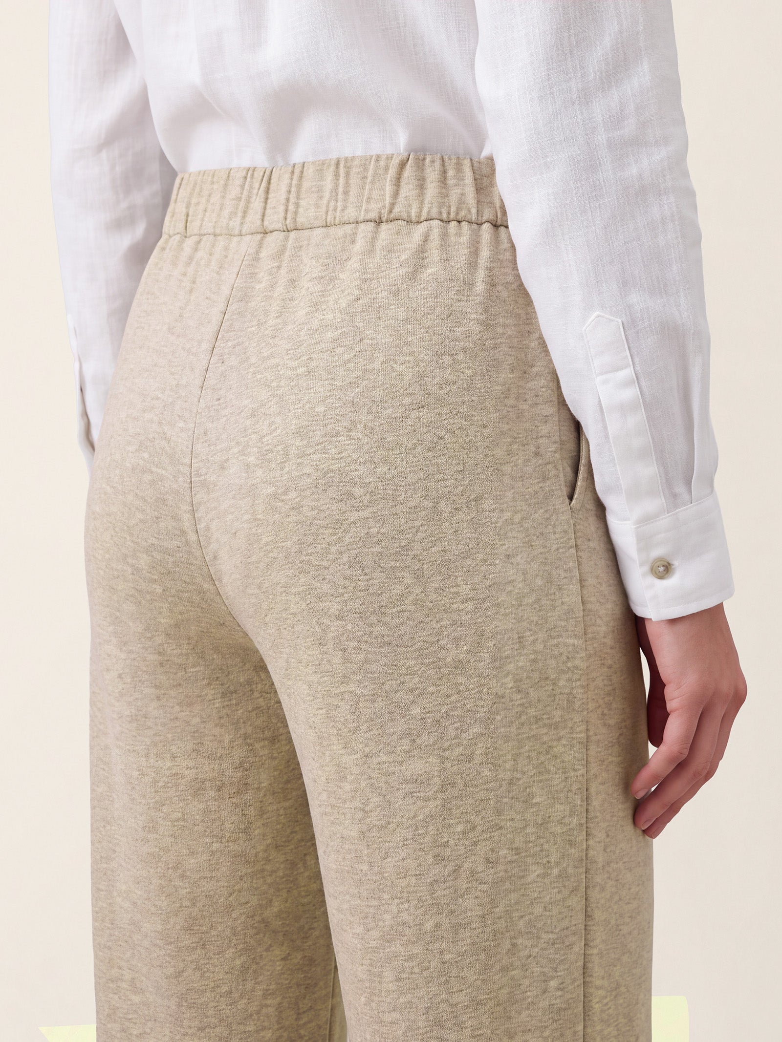 Lyocell Wool Side Button Wide Leg Knit Pants MAREN